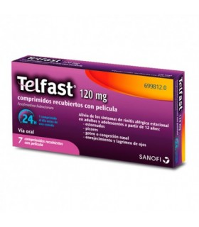 Telfast 120 Mg 7 Comprimidos Recubiertos