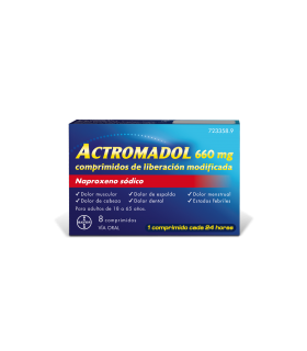 ACTROMADOL 660 MG 8 MODIFIED RELEASE TABLETS