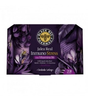 BLACK BEE INMUNO STRESS JALEA REAL CON VITAMINA B6 20 AMPOLLAS