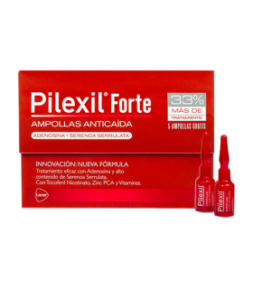 PILEXIL FORTE AMPOLLAS ANTICAIDA 5 ML 15 AMPOLLAS + REGALO CHAMPÚ ANTICAIDA