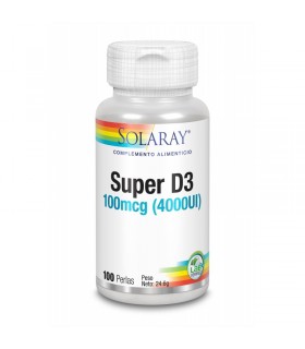 Solaray Super D3 100mcg (4000UI) 100 Perlas