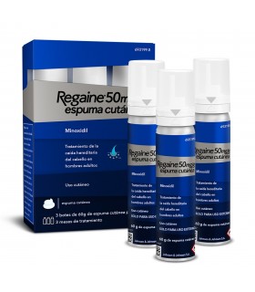 REGAINE 50 MG/G SKIN FOAM 3 SPRAYS 60 G