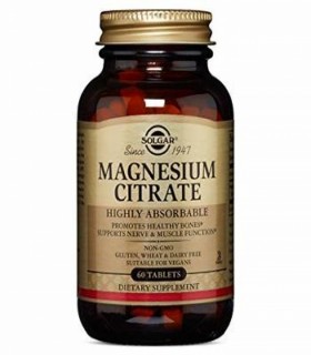 SOLGAR MAGNESIUM CITRATE 60 TABLETAS