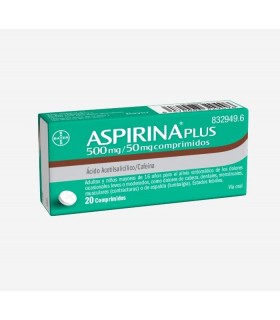 Aspirina Plus 500/50 Mg 20 Comprimidos