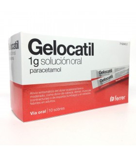 GELOCATIL 1 G 10 ENVELOPES ORAL SOLUTION