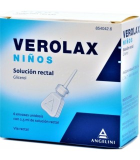 VEROLAX CHILDREN 1.8 ML RECTAL SOLUTION 6 ENEMAS 2.