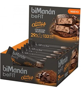 Bimanan BeFit Barrita de Doble Chocolate con Trocitos de Chocolate 35 G