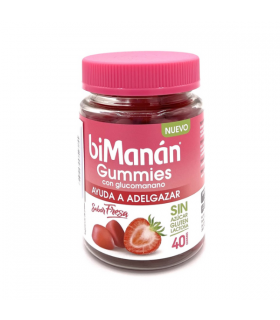 Bimanan Gummies con Glucomanano 200 G 40 Gummies Sabor Fresa