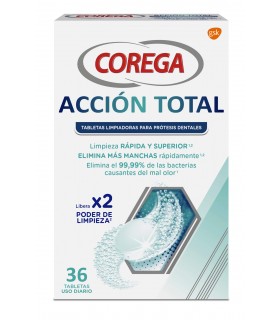 COREGA TOTAL ACTION CLEANING PROSTHETIC CLEANING