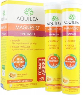 Aquilea Magnesium + Potassium 28 Effervescent Tablets