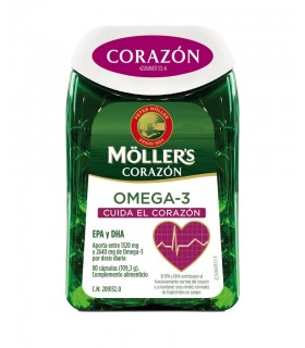 Mollers Corazon Omega 3 80 Cápsulas