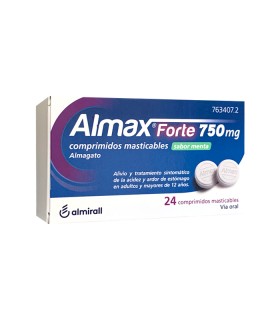 ALMAX FORTE 750 MG 24 COMPRIMIDOS MASTICABLES SABOR Menta