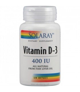 Solaray Vitamin D3 120 Capsules