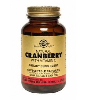 SOLGAR CRANBERRY WITH VITAMIN C 60 CAPSULES