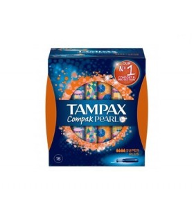 TAMPAX COMPAK PEARL TAMPON 100% COTTON SUPER PLUS