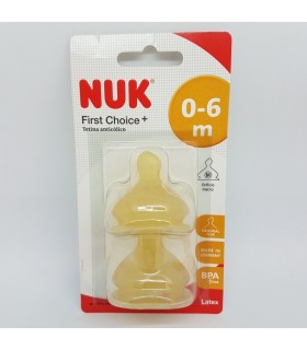 LATEX NIPPLE NUK FIRST CHOICE MILK T-1 M 2 U