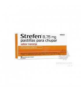 Strefen 8.75 Mg Naranja 16 Pastillas Para Chupar