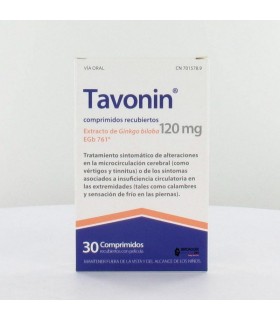 TAVONIN GINKO 120 MG 30 COMPRIMIDOS RECUBIERTOS