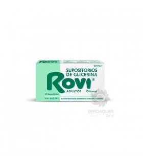 Supositorios Glicerina Rovi Adultos 3.36G 12Uds