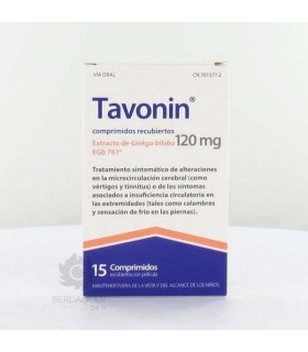 TAVONIN 120 MG 15 COATED TABLETS