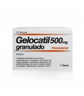 GELOCATIL 500 MG 12 GRANULATED ENVELOPES