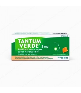 TANTUM VERDE 3 MG 20 PASTILLAS PARA CHUPAR NARAN