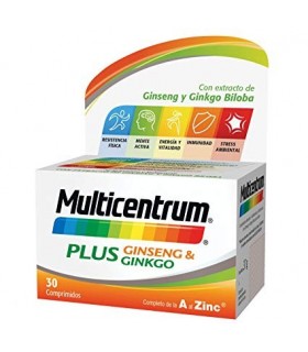 Multicentrum Plus Ginseng & Ginkgo 30 Comprimidos