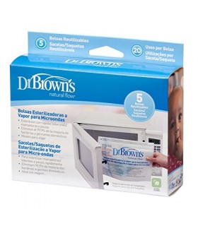 Dr Brown's Microwave Sterilizing Bags 5 Reusable Bags