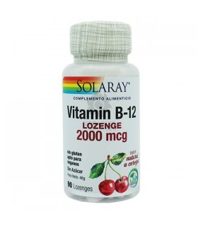 Solaray Vitamin B-12 Lozenge 2000 Mcg 90 Capsules